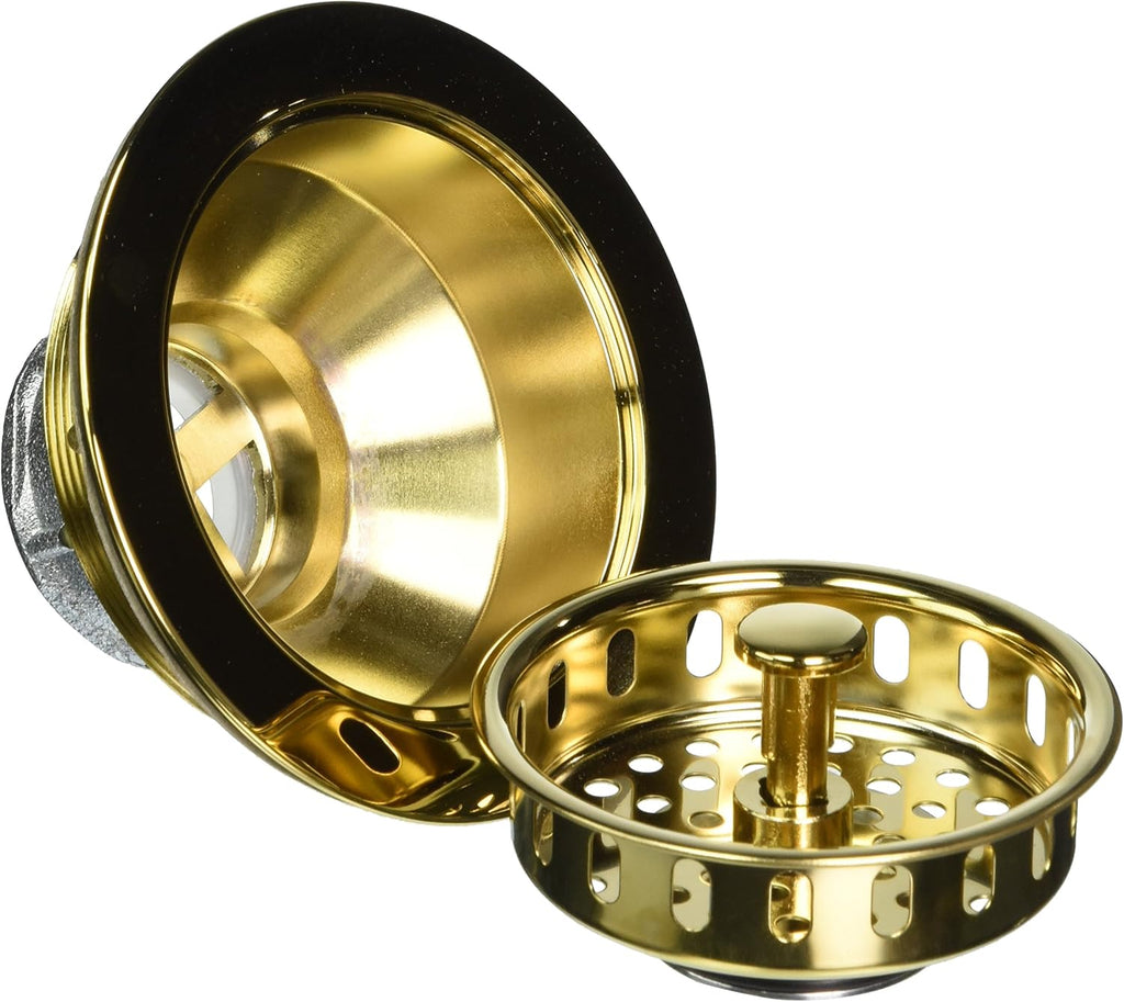 Jaclo 2806-PB Duo Strainer for Kitchen Sinks, Polished Brass