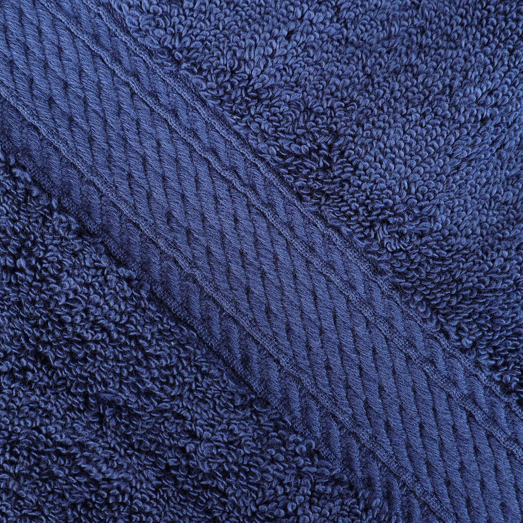 Superior Egyptian Cotton Pile 9 Piece Towel Set, Includes 3 Bath, 3 Hand, 3 Face Towels/Washcloths, Ultra Soft Luxury Towels, Thick Plush Essentials, Guest Bath, Spa, Hotel Bathroom, Navy Blue