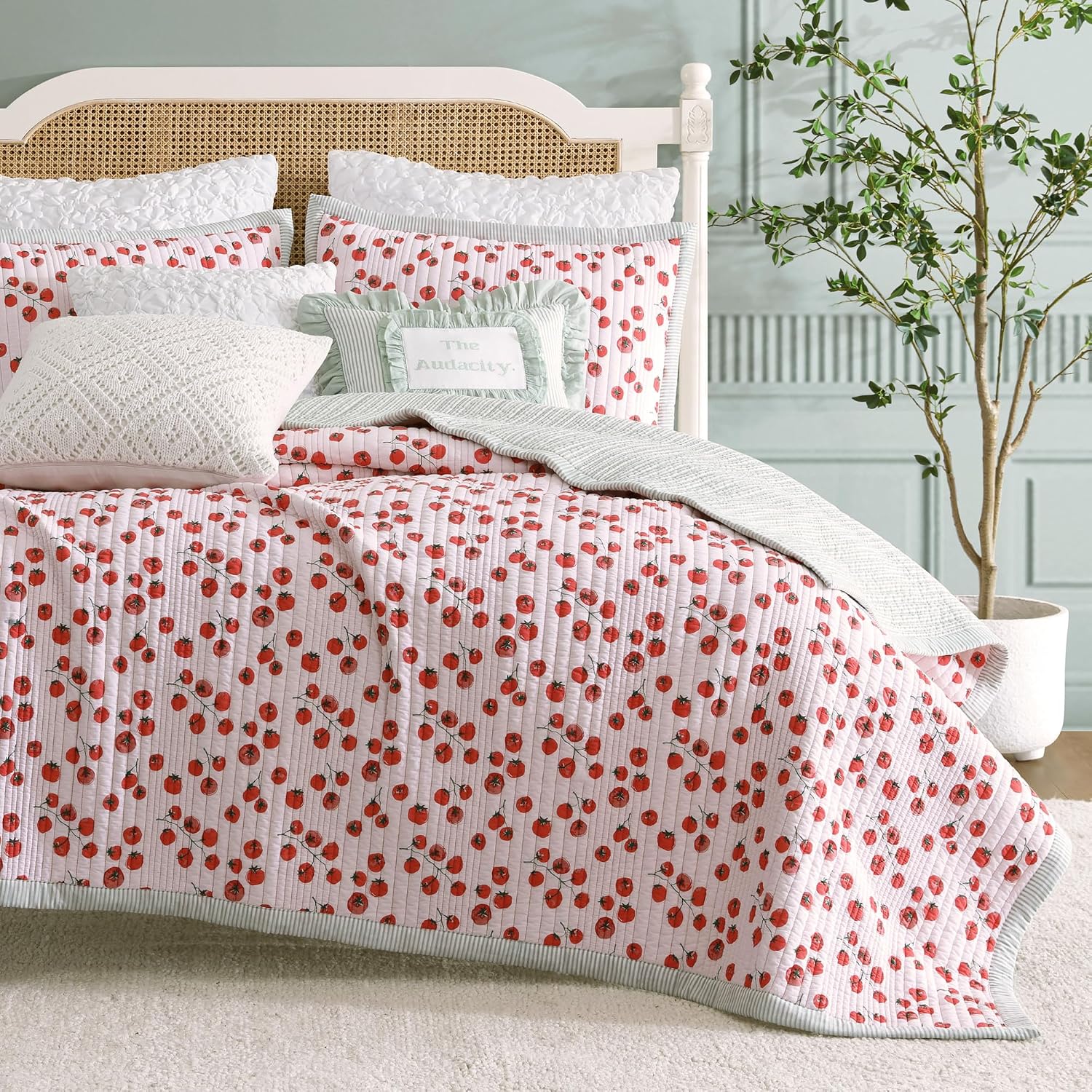 Peri Home Quilt Bedding Set Vintage Cottage Core Country 100% Cotton 2-Piece, Twin, Multi Tomayto- Tomahto