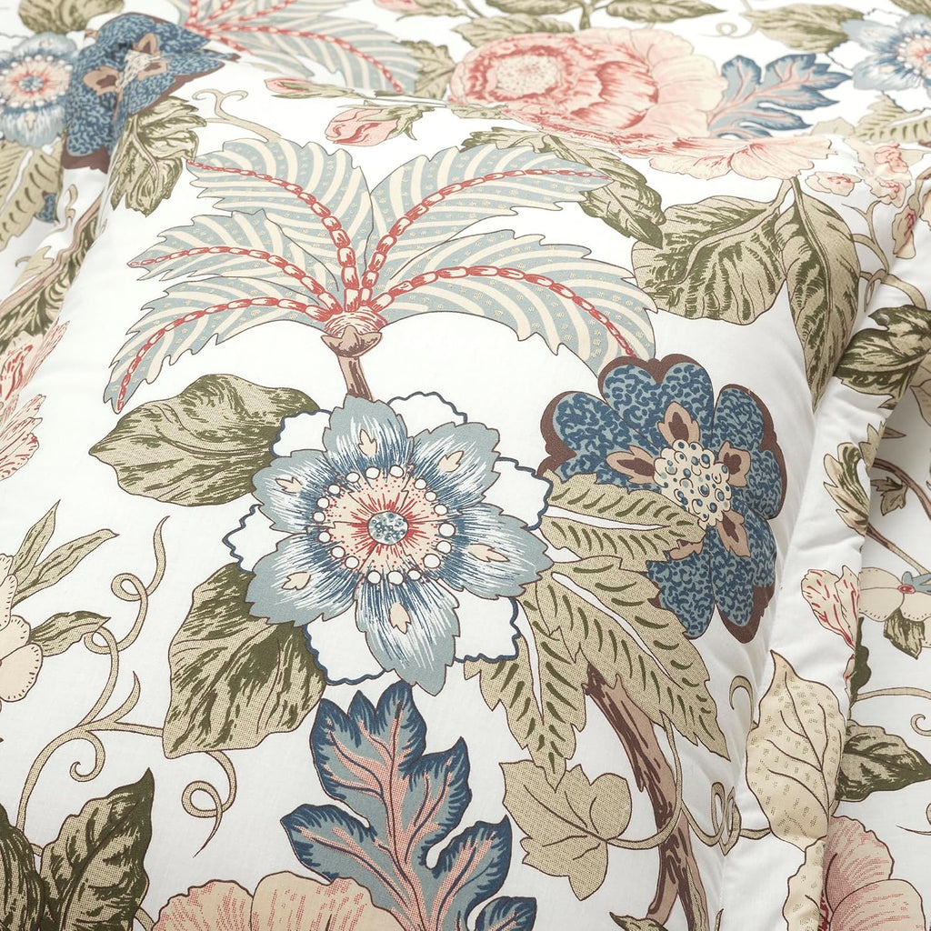 Lush Decor Sydney Floral Reversible Comforter Queen Size 3 Piece Set Full/Queen Green & Blue - Floral Bedding Set Queen Comforter Floral - Vintage Decor