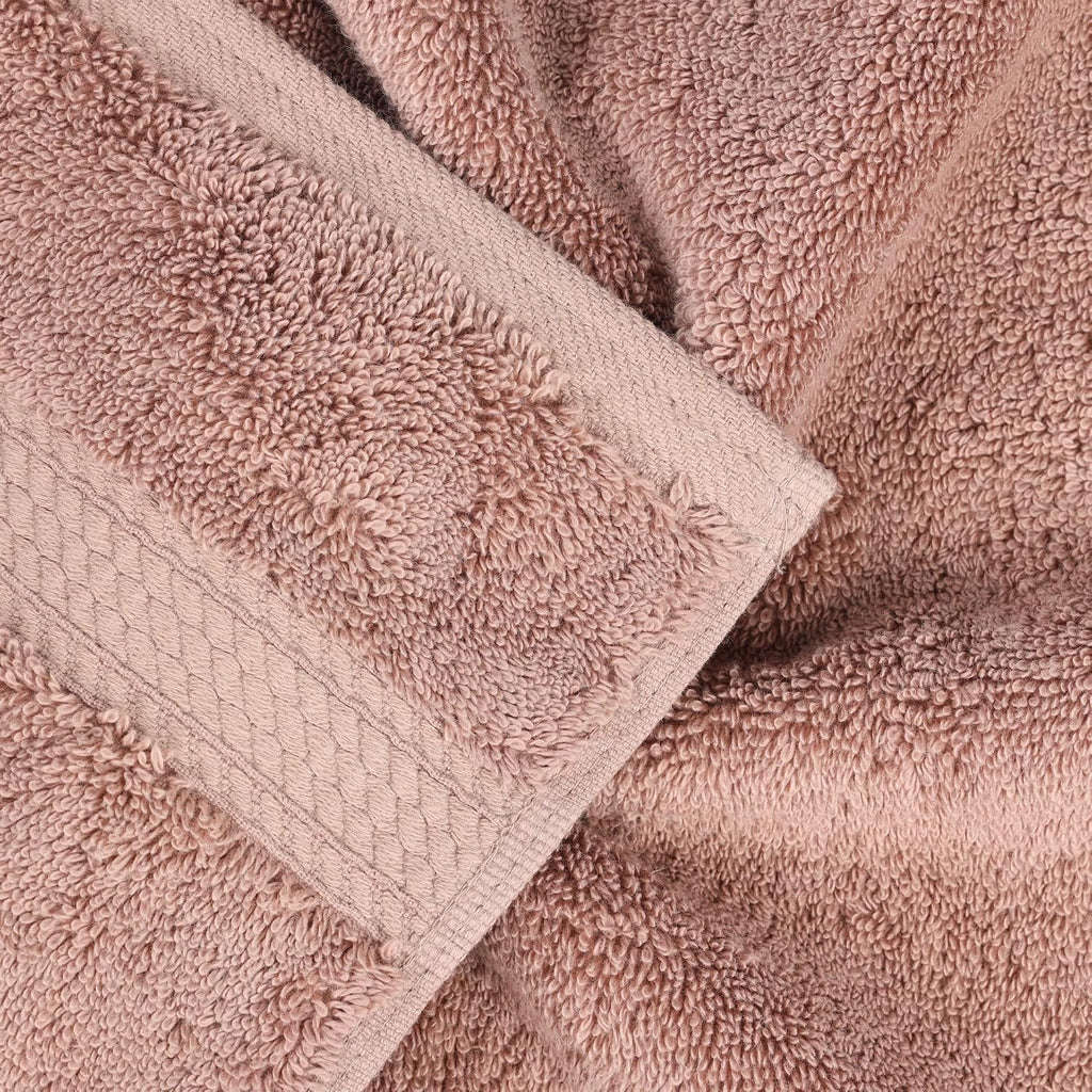Superior Egyptian Cotton Pile Bath Towels, Ultra Soft Luxury Towel, Thick Plush Essentials, Absorbent Heavyweight, Guest Bath, Hotel, Resort, Spa, Pool, Bathroom, Shower Basics, Set of 4, Muted Mauve