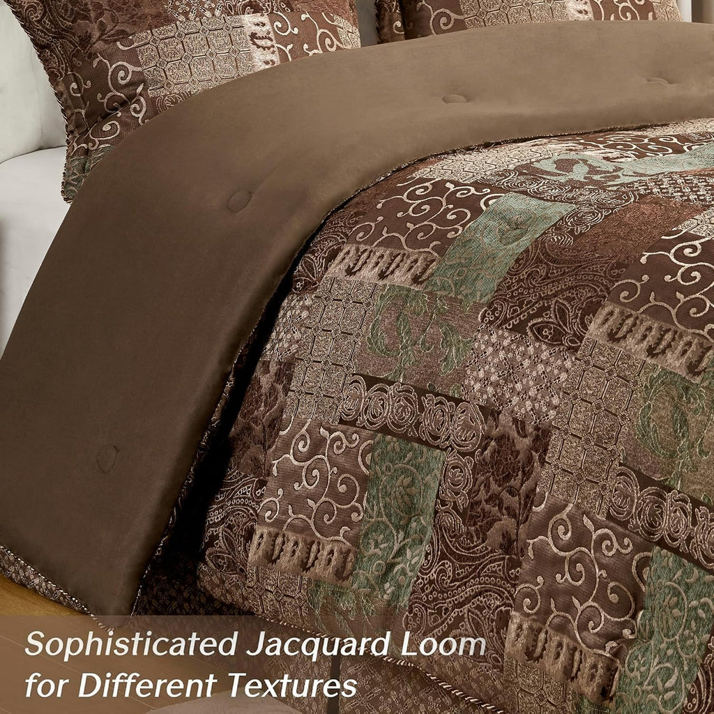 Croscill Classics Galleria 4 Piece Brown Comforter Set Queen/Brown