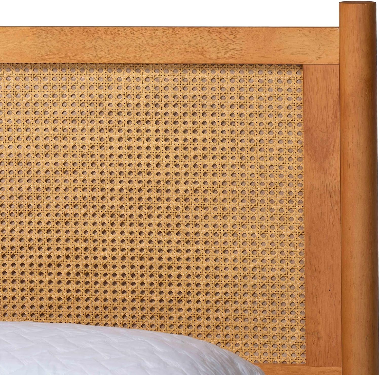 Baxton Studio Jenn Brown Wood Japandi 4-Piece Queen Size Bedroom Set