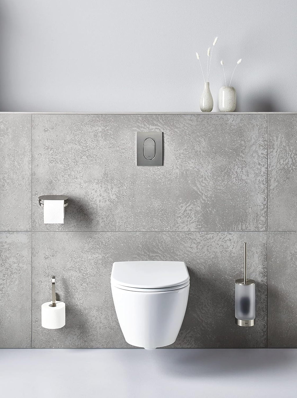 Grohe Selection Toilet Brush Holder Complete, Glass and Metal