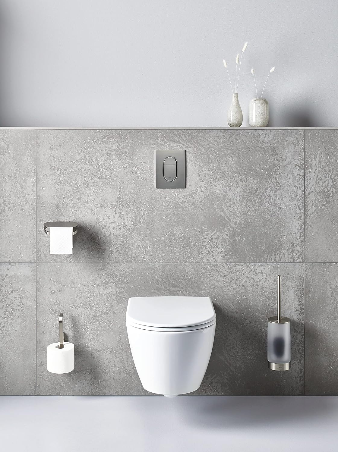 Grohe Selection Toilet Brush Holder Complete, Glass and Metal
