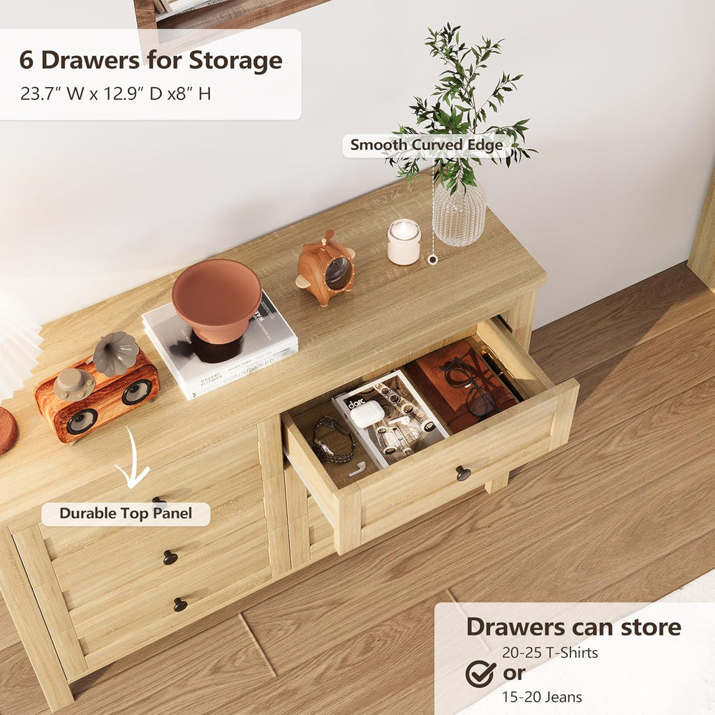 Harper & Bright Designs 3-Pieces Bedroom Sets Queen Size Farmhouse Platform Bed with Double Sliding Door Storage Headboard and Charging Station, Storage Nightstand and Dresser, Natural
