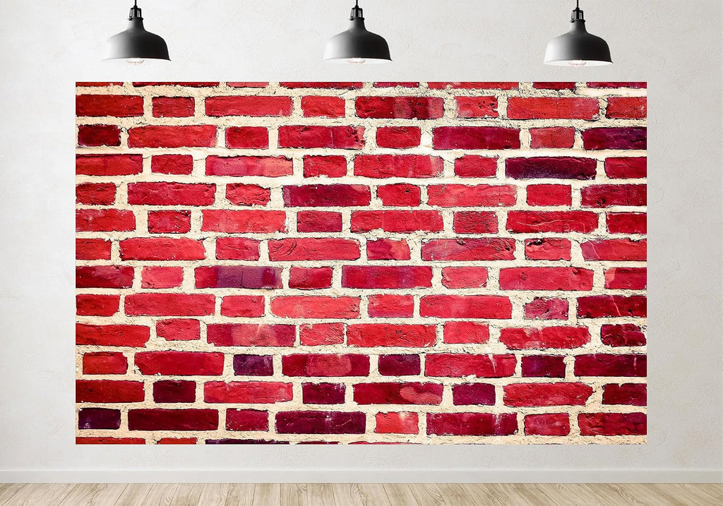Trykid 20x10ft Red Brick Wall Backdrop Weathered Textured Masonry Urban Photography Background Home Decor Rustic Theme Party Decoration Photo Booth Prop Fabric
