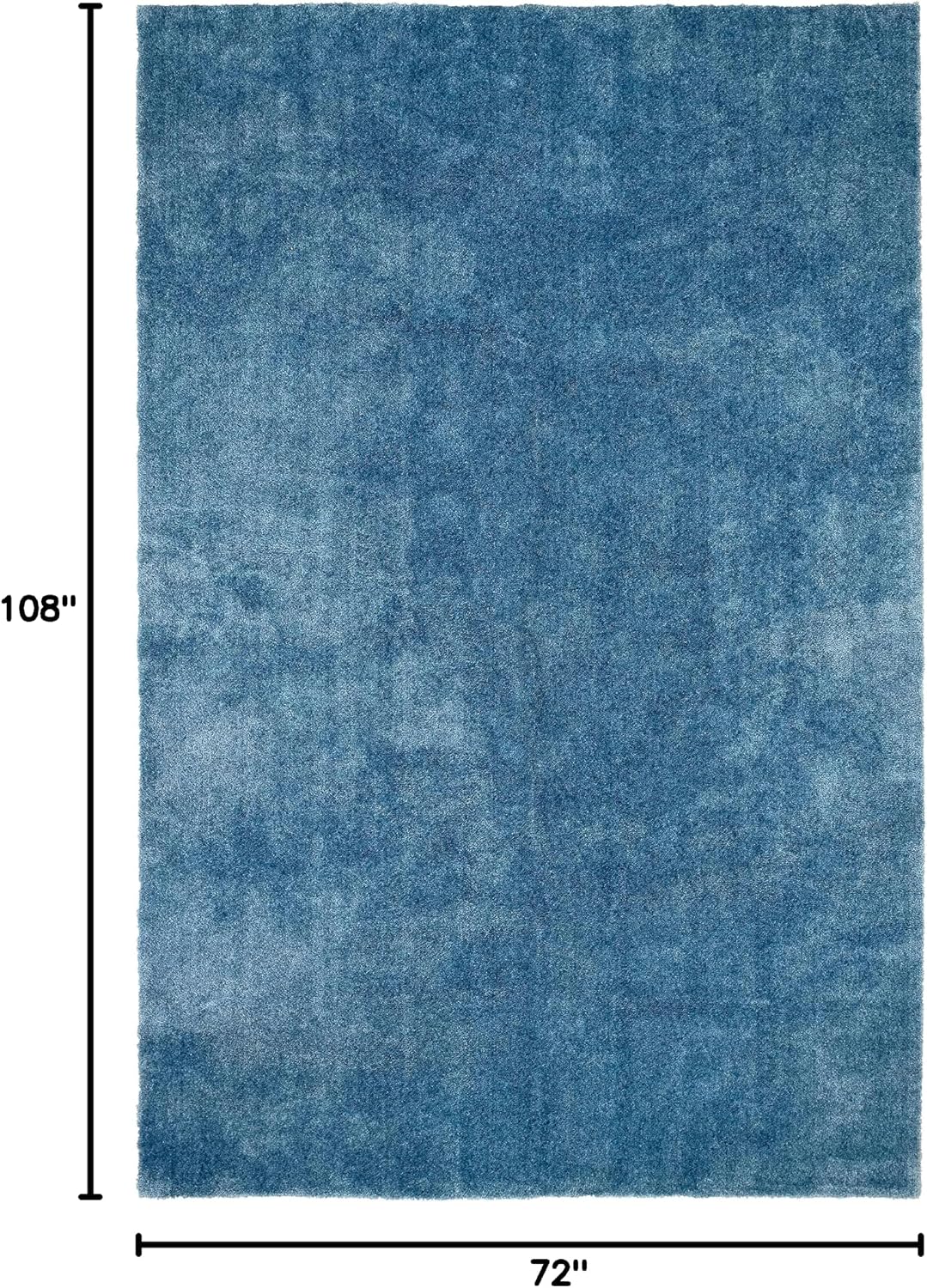 Garland Rug Room Size Bathroom Carpet 6 ft x 9 ft Basin Blue – Soft, Plush, Absorbent, Quick-Dry, Durable Unbound Edges for Easy Cutting