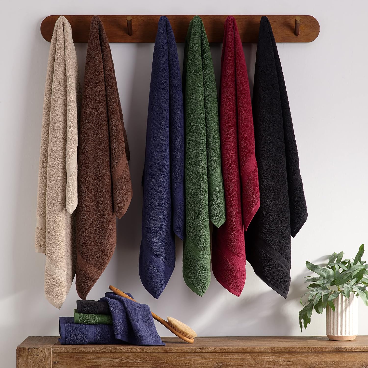 Arkwright True Color Solid Hand Towels - Bulk Case Set of 120 - Soft 100% Cotton Guest Bathroom Towel, Lightweight 475 GSM, Absorbent & Quick Dry, 16 x 27 in, Navy