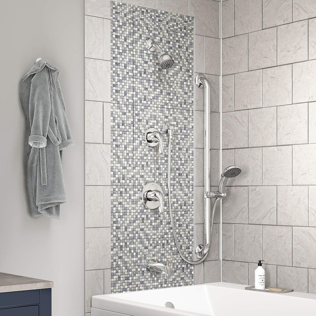 Symmons 9606-PLR-1.5-TRM Origins 2-Handle Tub and 1-Spray Shower Trim with 1-Spray Hand Shower in Polished Chrome (Valves Not Included)
