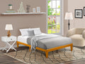 East West Furniture DNP-23-Q Queen Size Bed Frame with 4 Hardwood Legs and 2 Extra Center Legs - Oak Finish