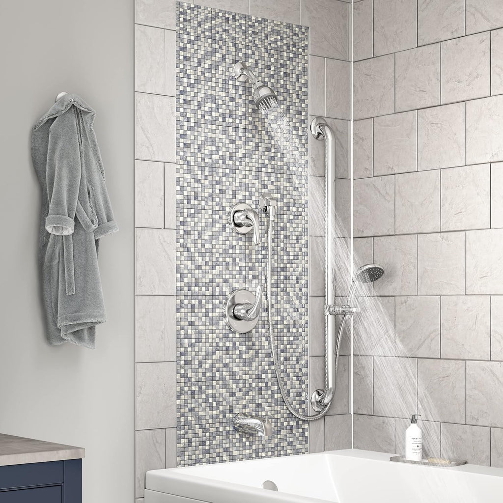 Symmons 9606-PLR-1.5-TRM Origins 2-Handle Tub and 1-Spray Shower Trim with 1-Spray Hand Shower in Polished Chrome (Valves Not Included)