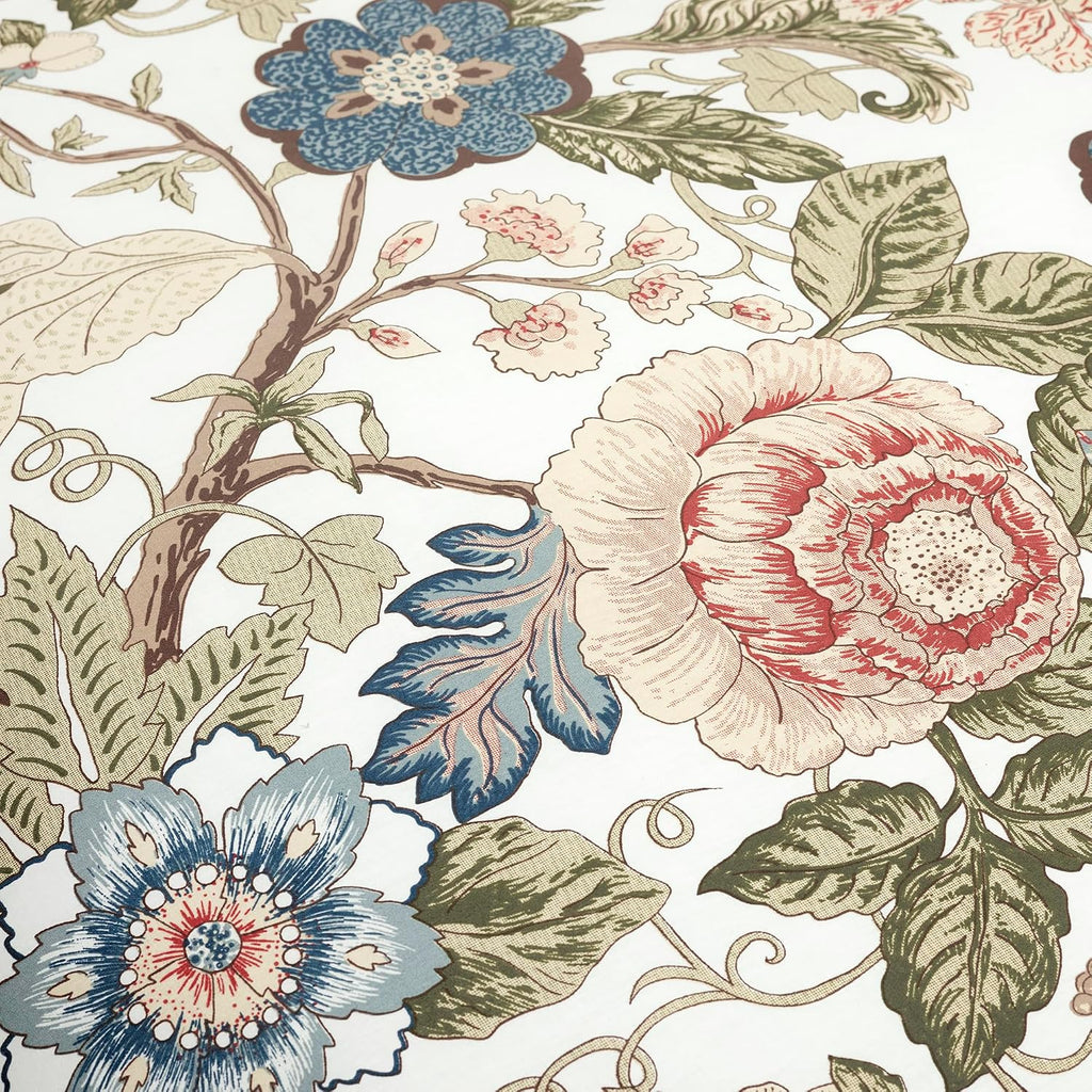 Lush Decor Sydney Floral Reversible Comforter Queen Size 3 Piece Set Full/Queen Green & Blue - Floral Bedding Set Queen Comforter Floral - Vintage Decor