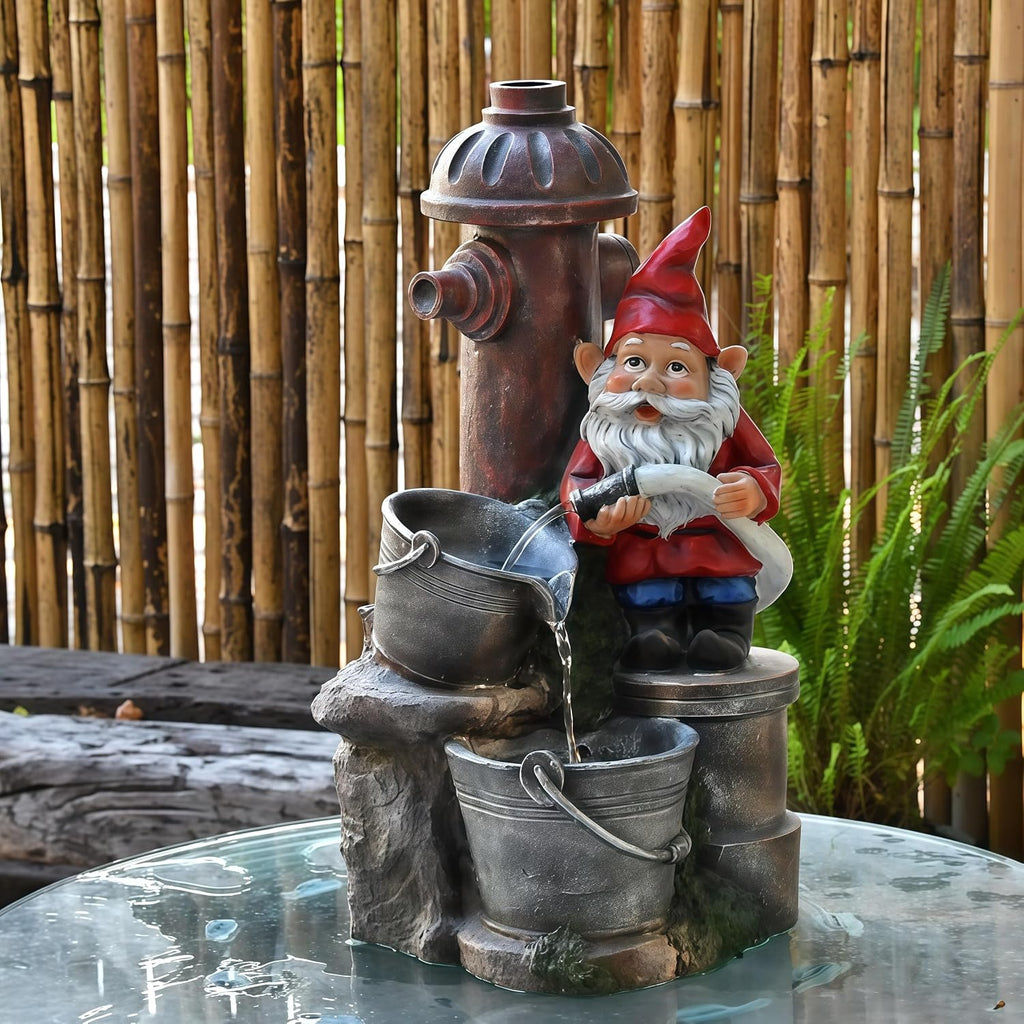 Top Outdoor Water Fountain Outside, Garden Water Fountain Decor for Gardens, Landscaping, Patios, Lawns (C)