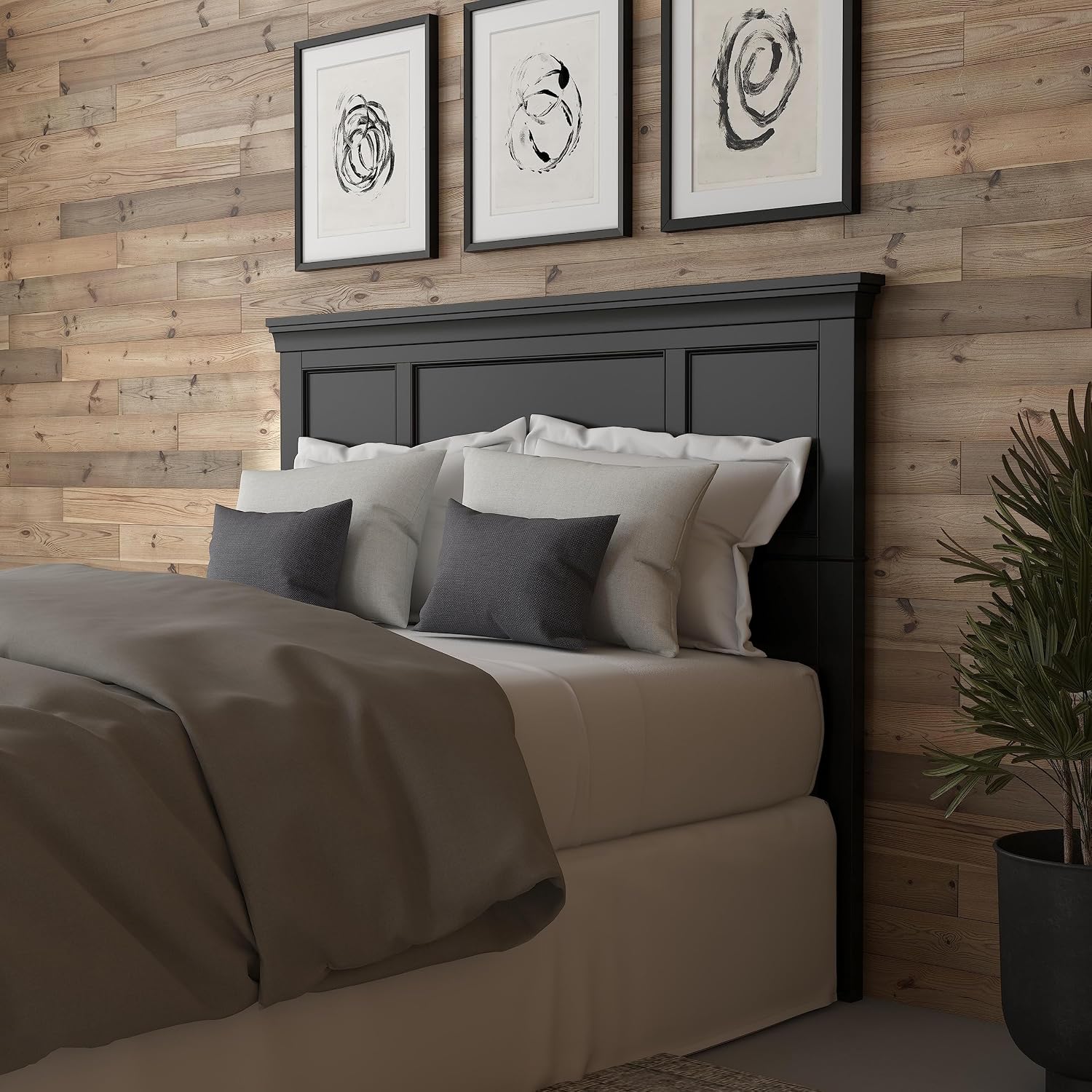 Homestyles Bedford Black Queen Headboard