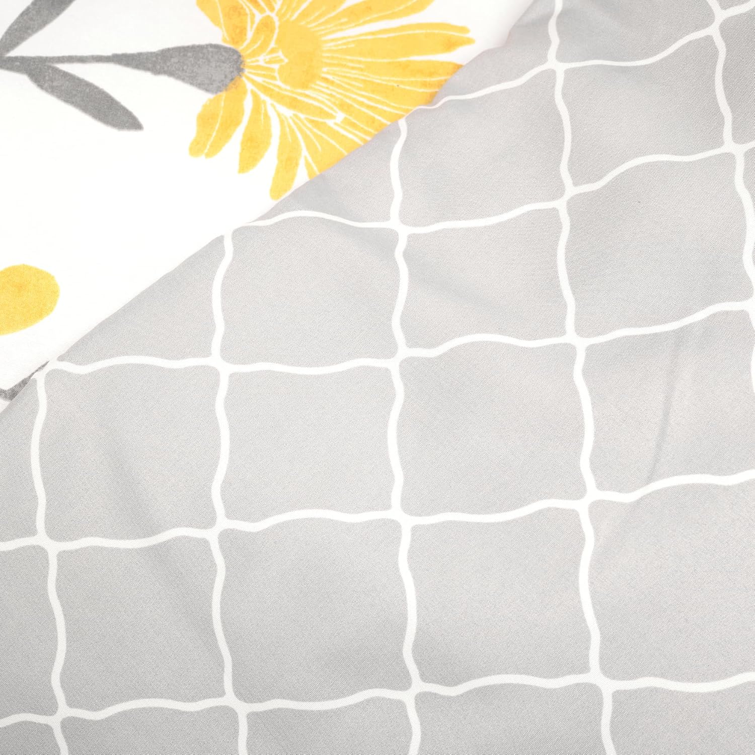 Lush Decor Aprile Soft Reversible Floral Comforter Set, 8 Piece Set, Queen, Yellow & Gray - Floral Bedding Set - Queen Sized Comforter Full - Yellow Bedding - Spring Home Decor - Cottage - Farmhouse