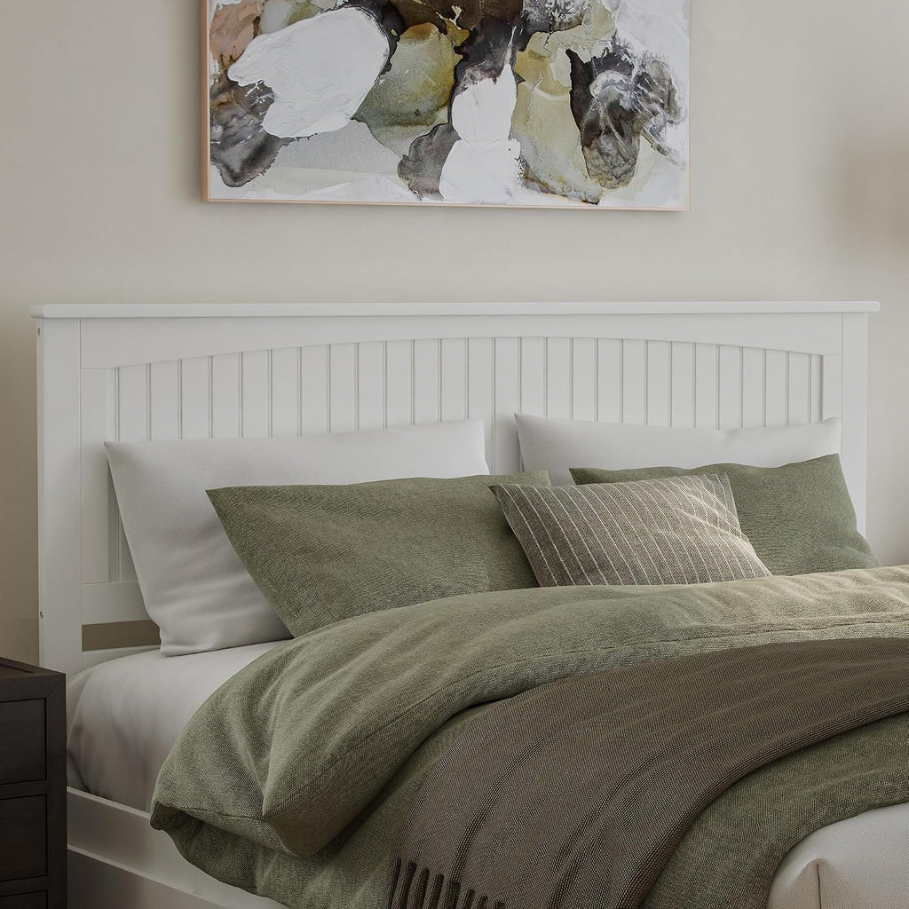 AFI, Nantucket King Solid Wood Panel Headboard, White