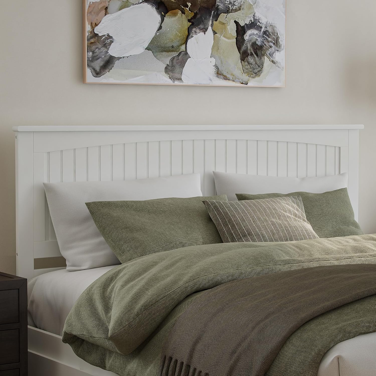 AFI, Nantucket King Solid Wood Panel Headboard, White