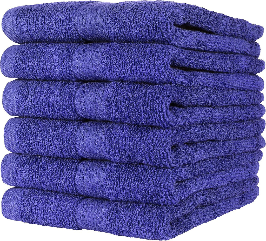 Arkwright True Color Solid Hand Towels - Bulk Case Set of 120 - Soft 100% Cotton Guest Bathroom Towel, Lightweight 475 GSM, Absorbent & Quick Dry, 16 x 27 in, Navy