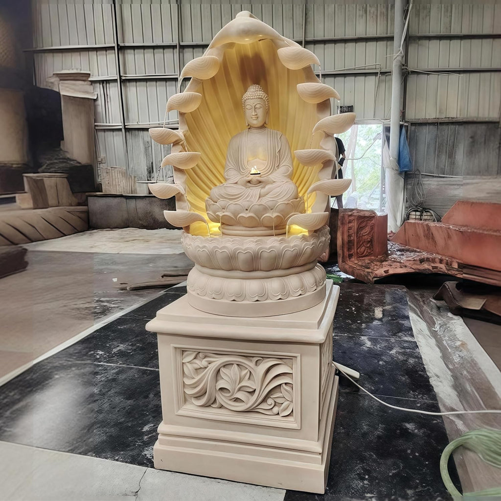 Outdoor Water Fountain Outside, Garden Fountain, Buddha Statue Outdoor/Indoor for Home, Buddha Decor & Gifts, Buddah, Buda, Budda, Buddhas, Chinese Decor & Gifts, Feng Shui