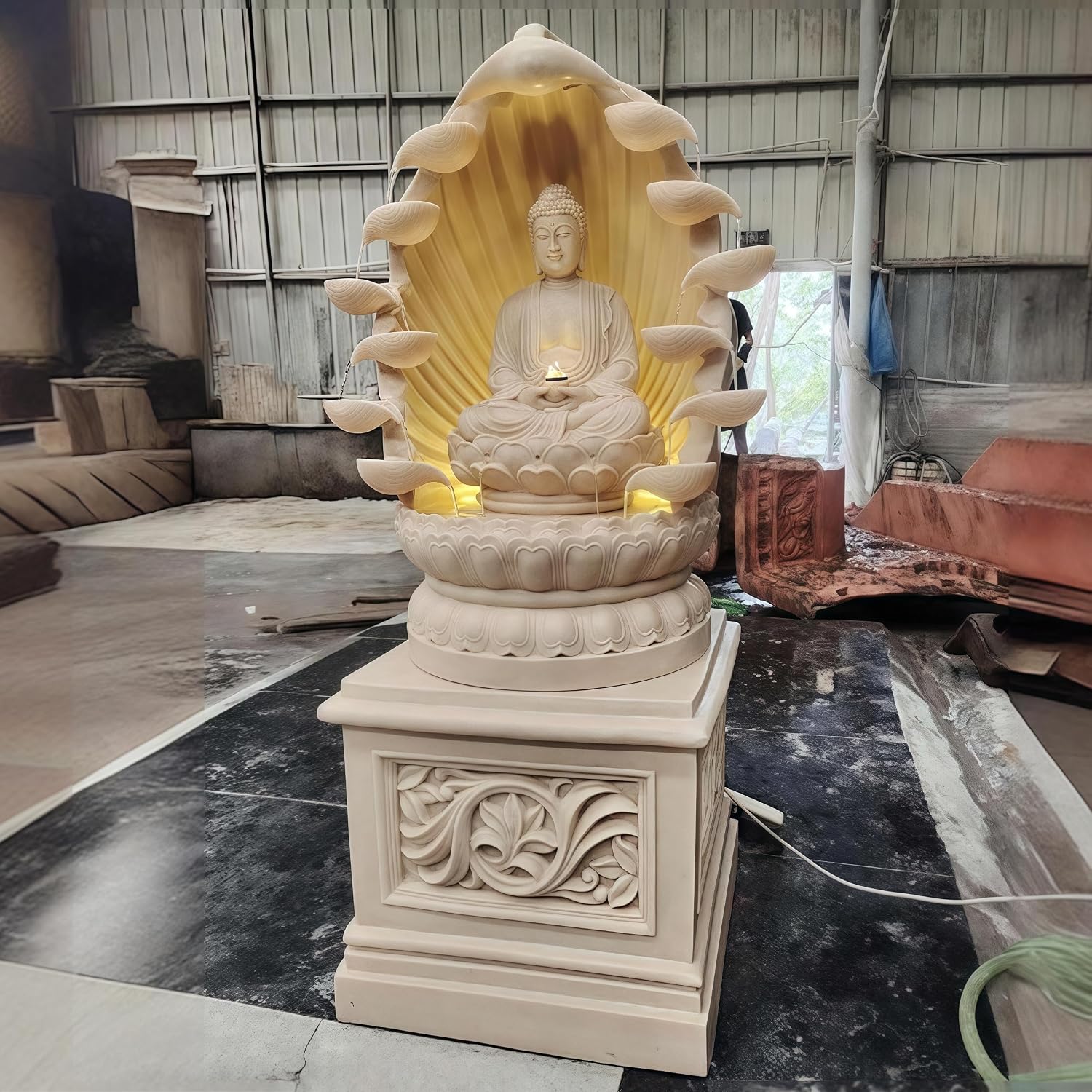 Outdoor Water Fountain Outside, Garden Fountain, Buddha Statue Outdoor/Indoor for Home, Buddha Decor & Gifts, Buddah, Buda, Budda, Buddhas, Chinese Decor & Gifts, Feng Shui