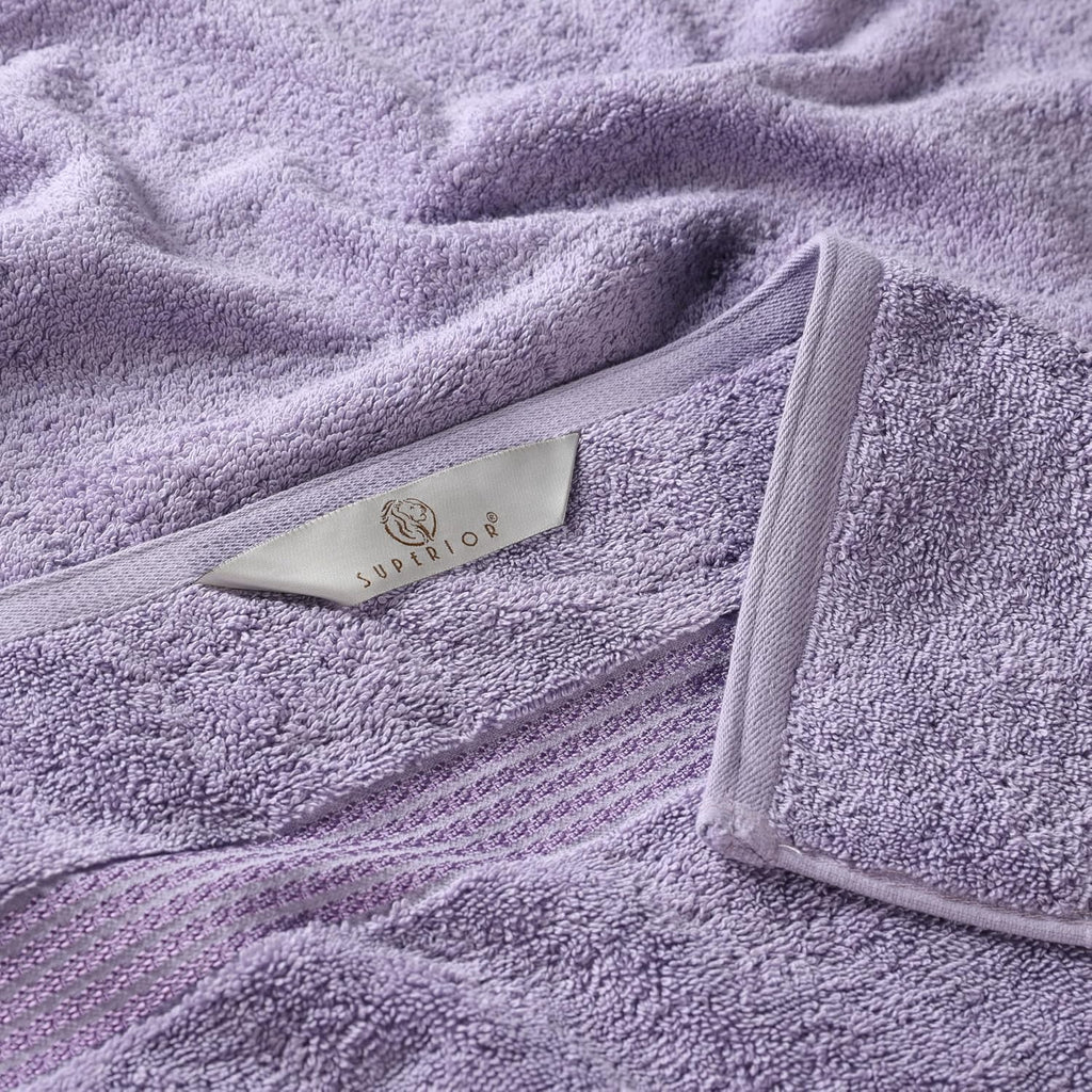 Superior Egyptian Cotton 12-Piece Towel Set, Assorted Towels for Home Bathroom, Decor Essentials, Includes 4 Bath, 4 Hand, 4 Face Towels/Washcloths, Quick Dry, Absorbent, Royal Purple