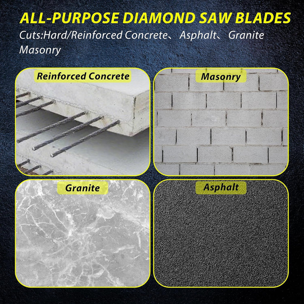 RHAPSODY 20 Inch Laser Welded Diamond Saw Blade, Segmented Supreme Diamond Blade All Purpose Dry/Wet Cutting Hard/Reinforced Concrete, Asphalt, Masonry,1' Arbor