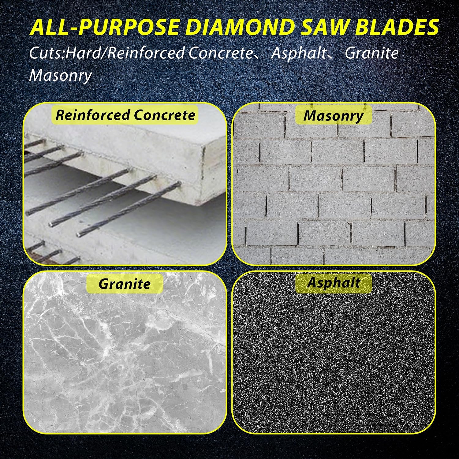 RHAPSODY 20 Inch Laser Welded Diamond Saw Blade, Segmented Supreme Diamond Blade All Purpose Dry/Wet Cutting Hard/Reinforced Concrete, Asphalt, Masonry,1' Arbor
