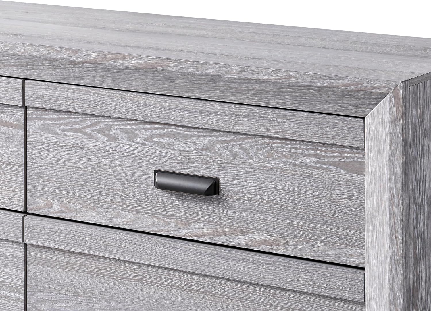 Drift Wood Grey Finish 6pc Queen Size Panel Bed Set Wooden Bedroom Furniture Contemporary