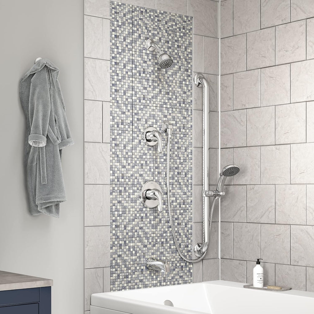 Symmons 9606-PLR-1.5-TRM Origins 2-Handle Tub and 1-Spray Shower Trim with 1-Spray Hand Shower in Polished Chrome (Valves Not Included)