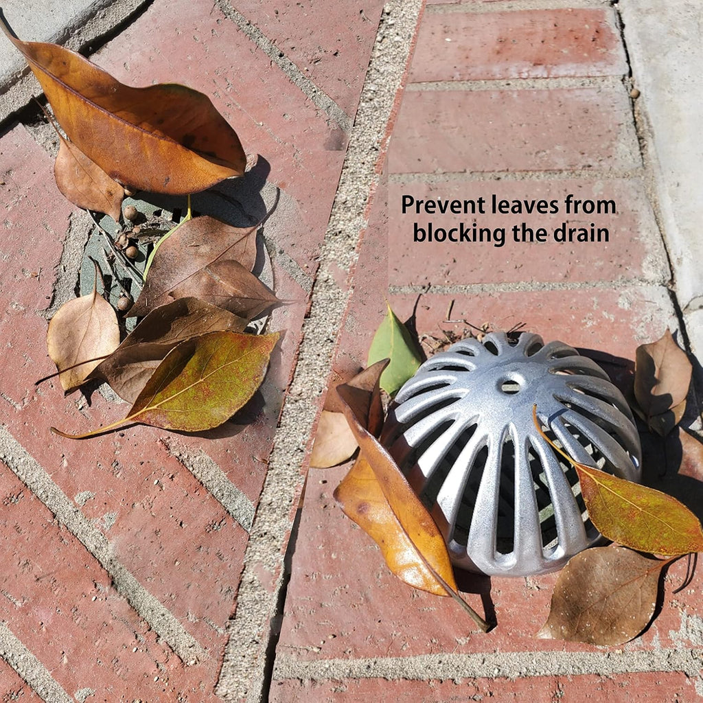 Leyso Heavy Duty Aluminum Drain Covers, Sink Drain Cover, Floor Drain Cover, Dome Strainer Cover for Compartment Sink, Kitchen, Outdoor, Garden, Restaurant 5-1/2' W x 2-1/4'H (10 PCS)