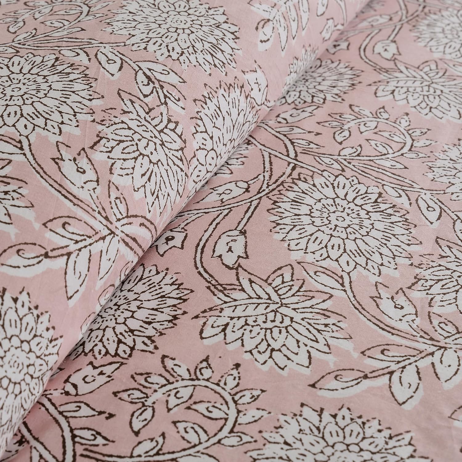 Levtex Home Adare Blush Reversible Twin/Twin XL Comforter Set (68x88in) with 1 Pillow Sham (26x20in) - Floral Bedding - Blush and White - 100% Cotton Twin Size Comforter Set - Soft, Pre-Washed