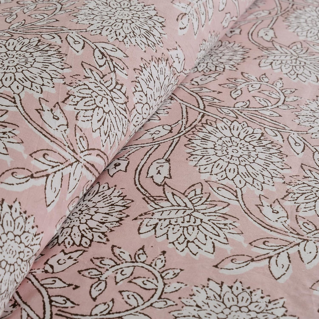 Levtex Home Adare Blush Reversible Twin Duvet Cover Set (68x88in) with 1 Pillow Sham (26x20in) - Floral Bedding - Blush and White - 100% Cotton Twin Size Duvet Cover Set - Soft, Pre-Washed
