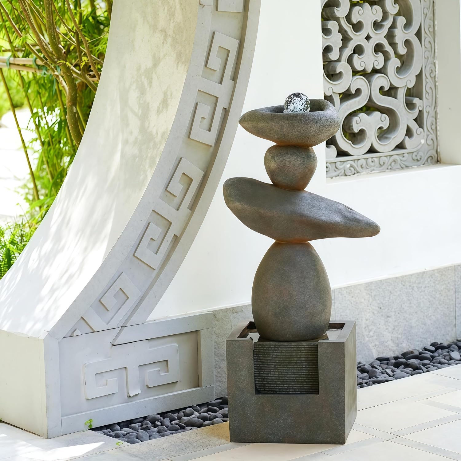 Top Outdoor Water Fountain Outside, Garden Water Fountain Decor for Gardens, Landscaping, Patios, Lawns