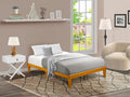 East West Furniture DNP-23-F Full Size Platform Bed Frame with 4 Solid Wood Legs and 2 Extra Center Legs - Oak Finish