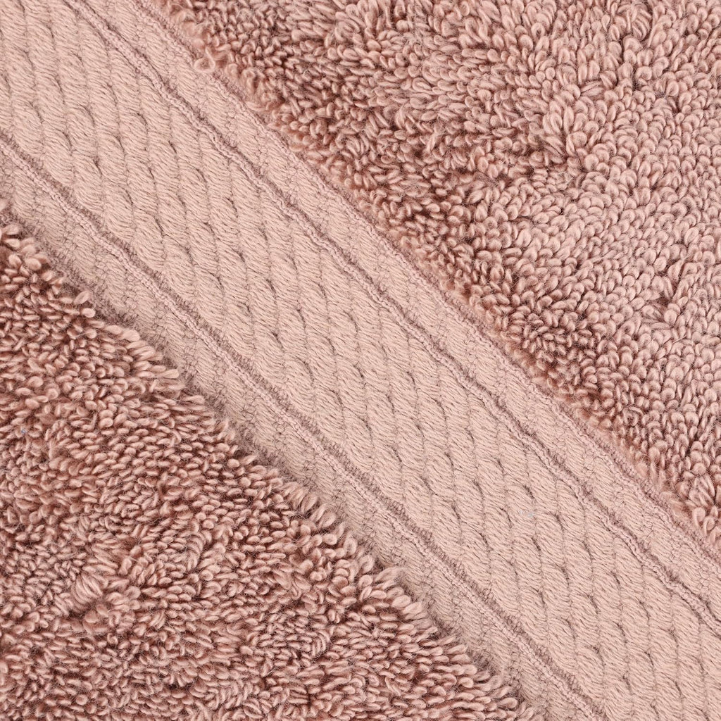 Superior Egyptian Cotton Pile Bath Towels, Ultra Soft Luxury Towel, Thick Plush Essentials, Absorbent Heavyweight, Guest Bath, Hotel, Resort, Spa, Pool, Bathroom, Shower Basics, Set of 4, Muted Mauve