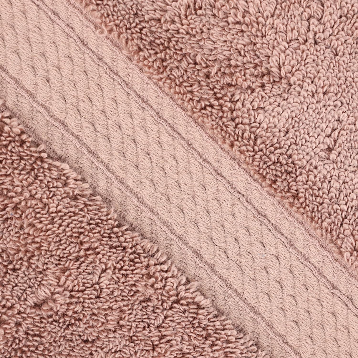 Superior Egyptian Cotton Pile Bath Towels, Ultra Soft Luxury Towel, Thick Plush Essentials, Absorbent Heavyweight, Guest Bath, Hotel, Resort, Spa, Pool, Bathroom, Shower Basics, Set of 4, Muted Mauve