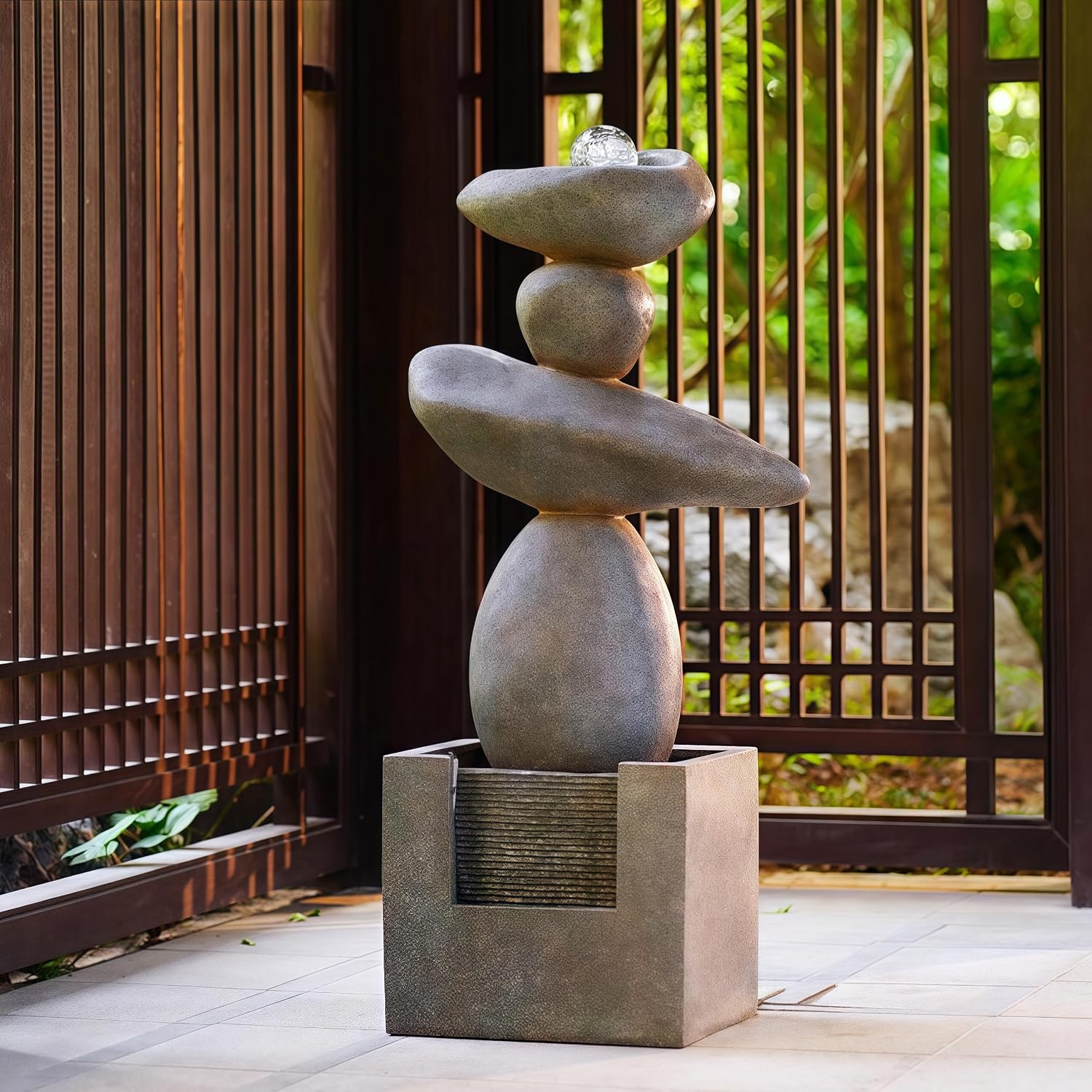 Top Outdoor Water Fountain Outside, Garden Water Fountain Decor for Gardens, Landscaping, Patios, Lawns