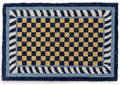 MACKENZIE-CHILDS Entrance Mat, Decorative Outdoor Front-Door Mat, Coir Doormat, Blue-and-White Royal Check