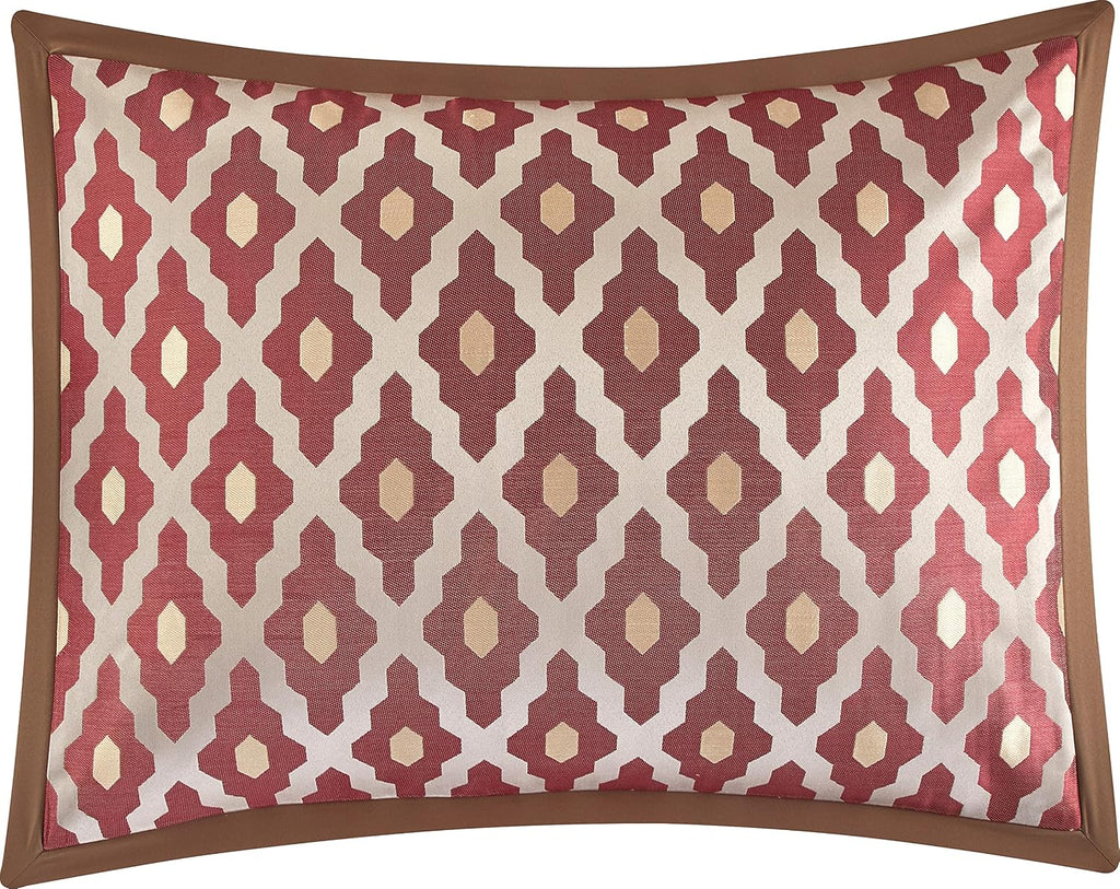 Stratford Park Warm and Vibrant 10 Piece Comforter Bedding Set, Burgundy, California King, 100% Polyester, Matching Bedskirt, Pillows & Shams