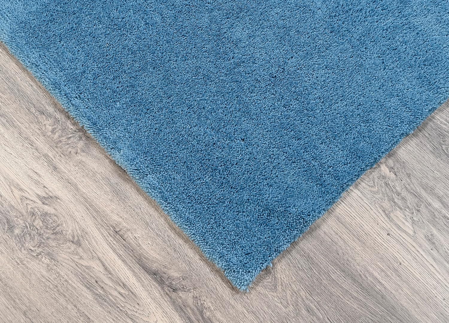 Garland Rug Room Size Bathroom Carpet 6 ft x 9 ft Basin Blue – Soft, Plush, Absorbent, Quick-Dry, Durable Unbound Edges for Easy Cutting