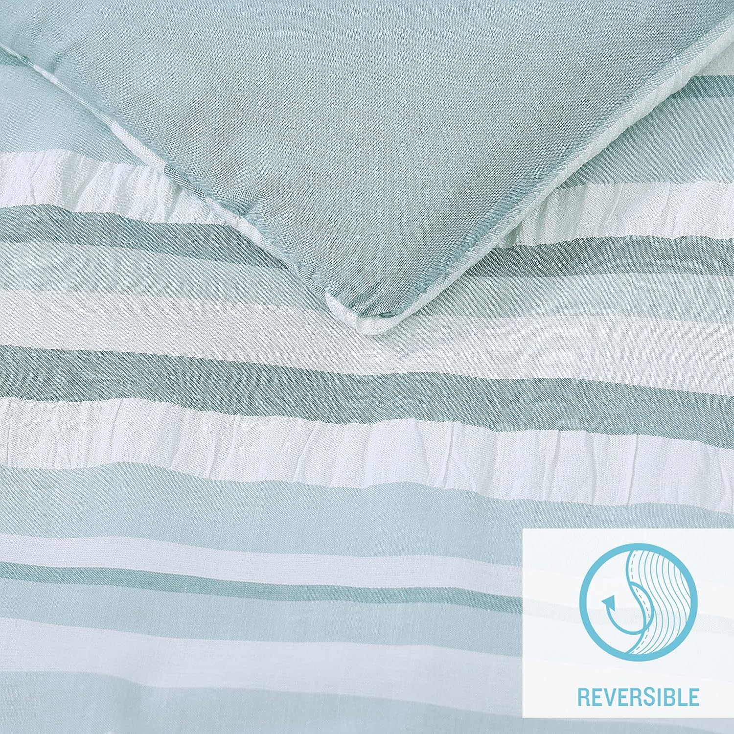 Tommy Bahama - Queen Comforter Set, Cotton Reversible Bedding with Matching Shams, Bedding Set for All Seasons (Clearwater Cay Blue, Queen)